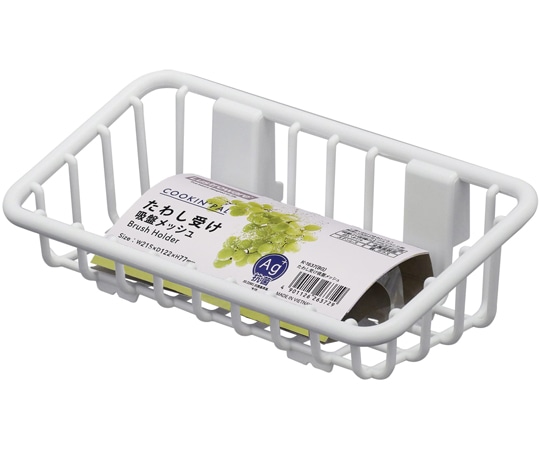 岩崎工業 クッキンパルシリーズ たわし受け吸盤メッシュ WH 1ケース(1個×60小箱入)  1ケース（ご注文単位1ケース）【直送品】