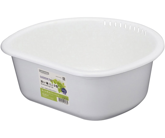 岩崎工業 クッキンパルシリーズ 洗い桶(L) D型 WH 1ケース(5個×6小箱入)  1ケース（ご注文単位1ケース）【直送品】