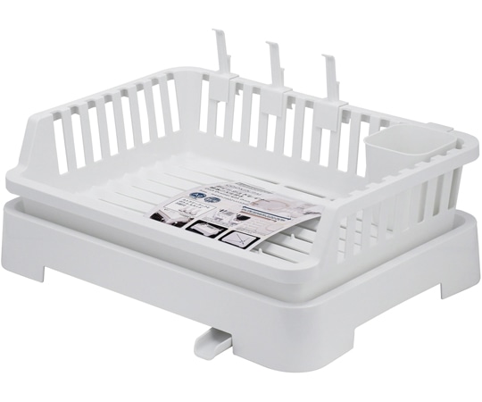 岩崎工業 クッキンパルシリーズ ディッシュドレイナー排水ノズル付き WH 1ケース(1個×6小箱入)  1ケース（ご注文単位1ケース）【直送品】