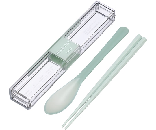 岩崎工業 弁当小物レディースシリーズ とっても強いケース&スプーン 18cm箸付 MT 1ケース(10個×12小箱入)  1ケース（ご注文単位1ケース）【直送品】