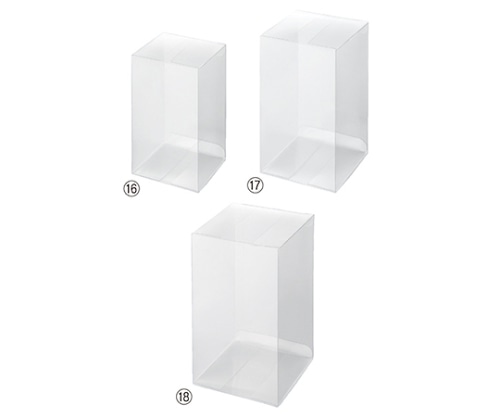 ストア・エキスプレス クリアボックス(ワンタッチ組立式) 7×7×14 1セット(10枚入) 61-549-82-5 1セット（ご注文単位1セット）【直送品】