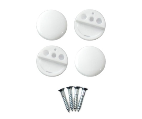 ハイロジック プラスチック鏡止め 白 1セット(4個入) Z-187 1セット（ご注文単位1セット）【直送品】