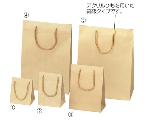 ストア・エキスプレス 持ち手付き紙袋 エンボス クラフト 22.5×8×32 入数50枚 61-313-9-11 1セット（ご注文単位1セット）【直送品】