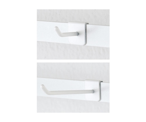 ストア・エキスプレス アクセサリー用フック(軽量用)ホワイト L5cm 1セット(10本入) 61-148-3-2 1セット（ご注文単位1セット）【直送品】