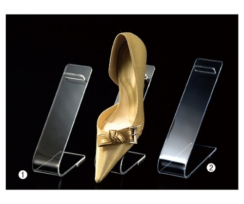 ストア・エキスプレス クツ立て 小 透明アクリル4mm厚 1セット(5個入) 61-164-1-1 1セット（ご注文単位1セット）【直送品】