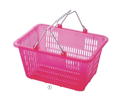 ストア・エキスプレス スケルトンミニバスケット(10リットル) ピンク 1セット(5個入) 61-551-55-1 1セット（ご注文単位1セット）【直送品】