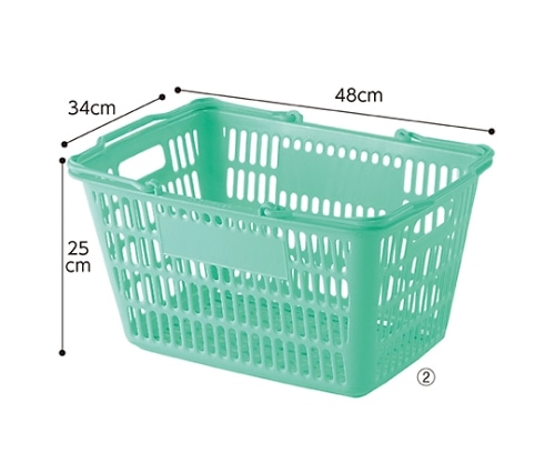 ストア・エキスプレス 買物カゴ(28リットル) パステルグリーン 1セット(10個入) 61-379-3-2 1セット（ご注文単位1セット）【直送品】