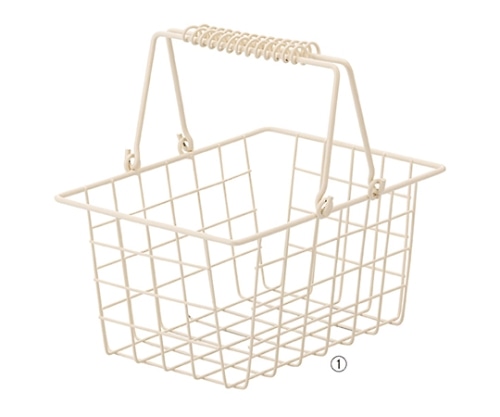 ストア・エキスプレス ワイヤーバスケット M アイボリー 入数12個 61-380-2-13 1セット（ご注文単位1セット）【直送品】