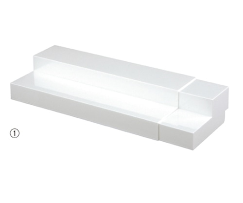 ストア・エキスプレス スライド式ディスプレイ 白 3段 61-169-17-2 1個（ご注文単位1個）【直送品】