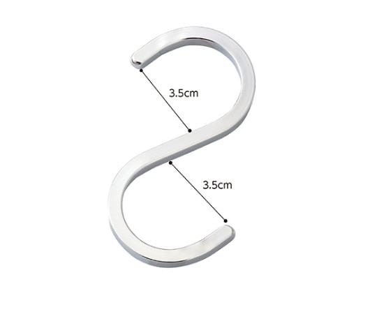 ストア・エキスプレス スチール製ディスプレー用フック スクエアタイプ クロームメッキ 1セット(5個入) 61-752-78-1 1セット（ご注文単位1セット）【直送品】