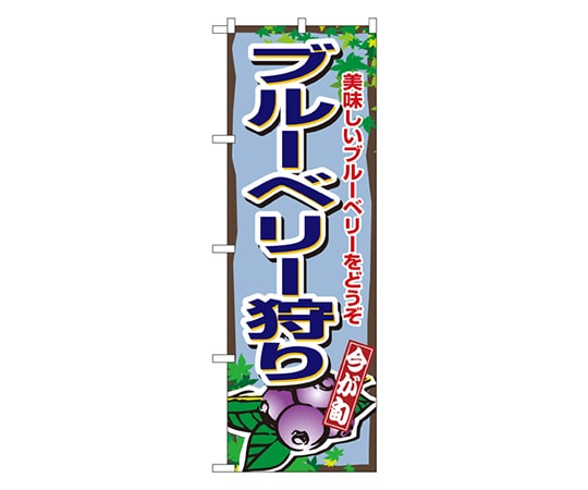 のぼり屋工房 ブルーベリー狩り のぼり 1380 1枚（ご注文単位1枚）【直送品】
