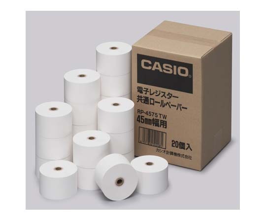 カシオ レジスター用ロールペーパー RP-4575 20個入り RP-4575-TW 1箱（ご注文単位1箱）【直送品】