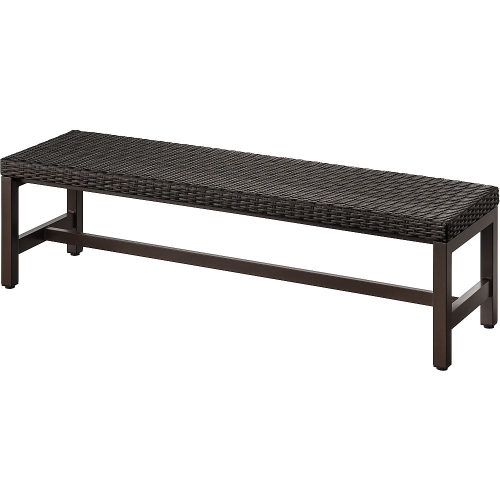 山崎産業(コンドル) ラタン風編込みベンチ(背なし) YB-113L-PE 1ケース（ご注文単位1ケース）【直送品】