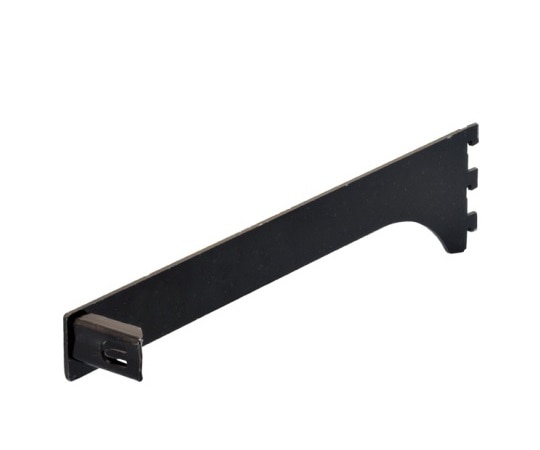 ストア・エキスプレス ミニ角バー(14×24mm角)用差し込み式ブラケット ブラック 左 D30cm 61-43-12-7 1本(ご注文単位1本)【直送品】
