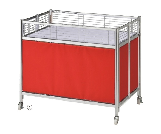 ストア・エキスプレス 中折れワゴン レッド W120cm 61-797-46-2 1台（ご注文単位1台）【直送品】