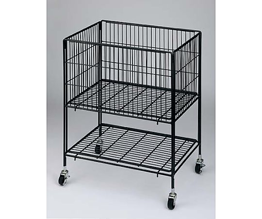 東亜鍛工 軽量ワイヤーワゴン 幅600奥行450 黒 KW6040BK 1台（ご注文単位1台）【直送品】