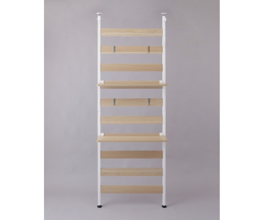 アイリスオーヤマ ウッドウォールラック 棚付き ホワイト WLR-T66 1個（ご注文単位1個）【直送品】