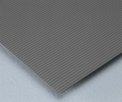 テラモト ビニール長マット B山 91㎝×20m 灰 MR-141-056-5 1本(ご注文単位1本)【直送品】