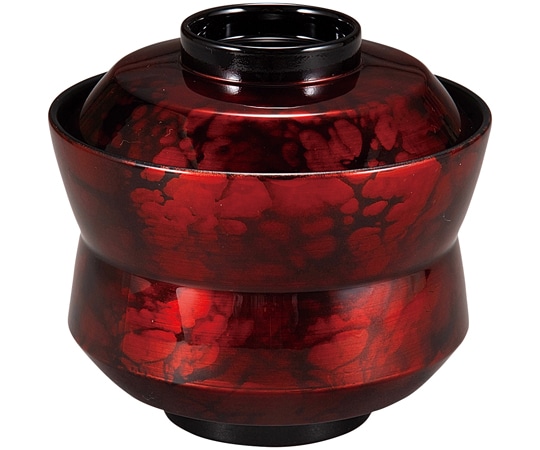 福井クラフト 耐熱杵型吸物椀 ワイン刷毛八雲 内黒 30044955 1個（ご注文単位1個）【直送品】