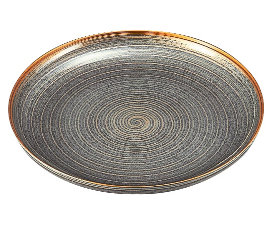 福井クラフト 尺1 冠皿 金駒筋 グレーパール 53290130 1個（ご注文単位1個）【直送品】