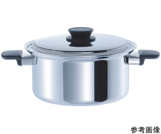 ウルシヤマ金属工業 エテルナ 両手深型鍋 5.8L 24cm 1個（ご注文単位1個）【直送品】