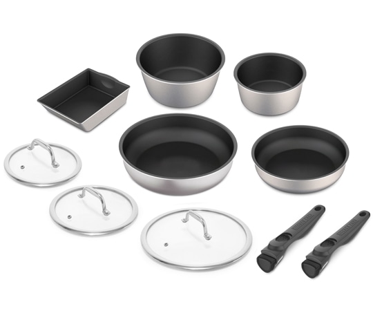 アイリスオーヤマ ダイヤモンドグレイス 10点セット シルバー DG-S10S 1セット（ご注文単位1セット）【直送品】