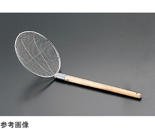 ホワイトサム ENDO18-8新型木柄そば揚 7寸荒目  1本(ご注文単位1本)【直送品】