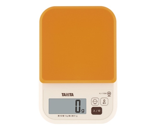 タニタ デジタルクッキングスケール オレンジ KJ-110M 1個（ご注文単位1個）【直送品】