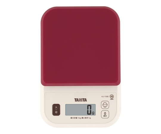 タニタ デジタルクッキングスケール レッド KJ-110S 1個（ご注文単位1個）【直送品】