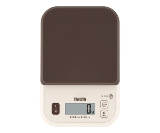 タニタ デジタルクッキングスケール ブラウン KJ-110S 1個（ご注文単位1個）【直送品】