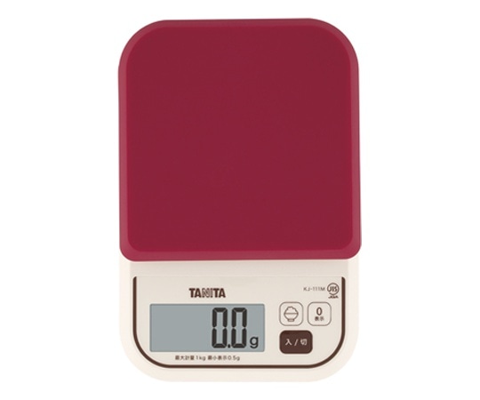 タニタ デジタルクッキングスケール レッド KJ-111M 1個（ご注文単位1個）【直送品】