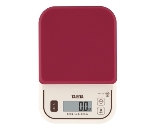 タニタ デジタルクッキングスケール レッド KJ-111S 1個（ご注文単位1個）【直送品】