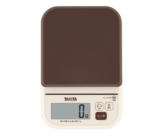 タニタ デジタルクッキングスケール ブラウン KJ-210M 1個（ご注文単位1個）【直送品】
