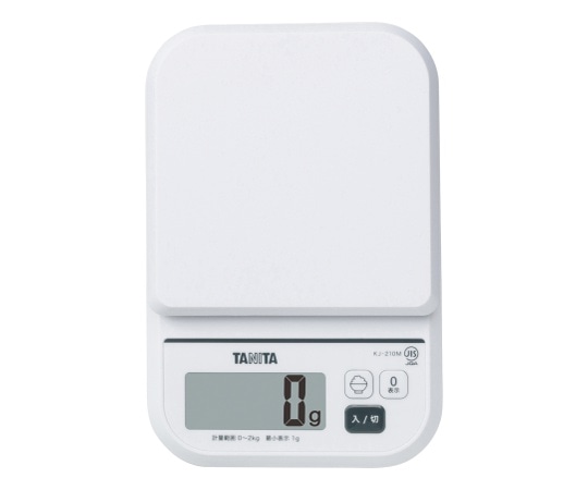 タニタ デジタルクッキングスケール ホワイト KJ-210M 1個（ご注文単位1個）【直送品】