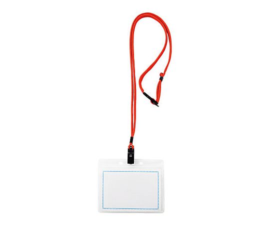 西敬 マイティループエコノミー名札 縦77×横100mm 赤 MLE-332 R 1個(ご注文単位1個)【直送品】