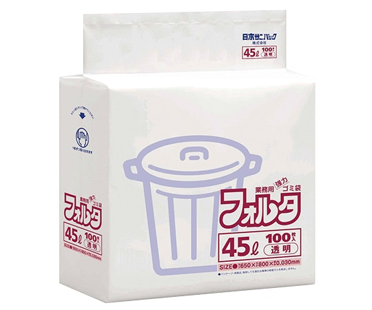日本サニパック 環優包装フォルタ45L 透明 500枚入 F-4C 1ケース(ご注文単位1ケース)【直送品】