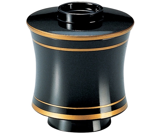 福井クラフト 糸巻小吸物椀(蓋親)黒金ヒモ 34010010 1個（ご注文単位1個）【直送品】