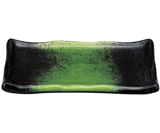 福井クラフト 6寸 大化焼物皿 織部黒流し 51302010 1個（ご注文単位1個）【直送品】