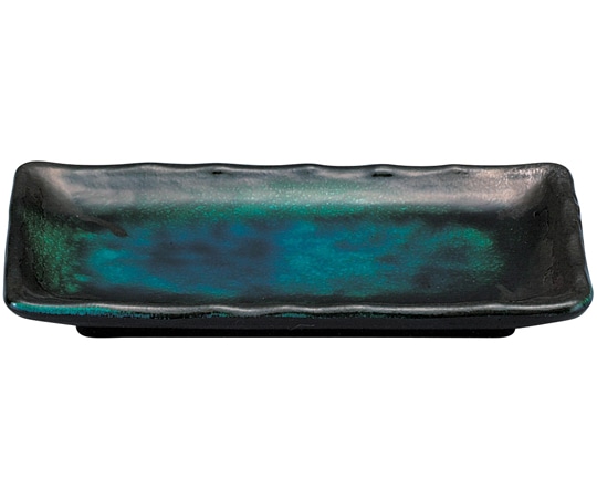 福井クラフト 耐熱6.5寸 波渕焼物皿 ブルー流し 51302050 1個（ご注文単位1個）【直送品】