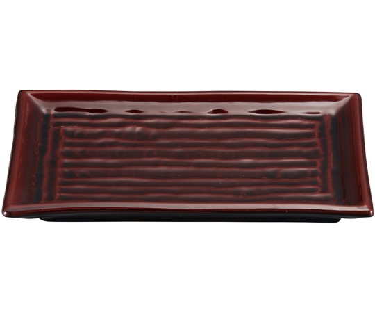 福井クラフト 耐熱7寸 羽反焼物皿 漆調溜塗 51272179 1個（ご注文単位1個）【直送品】