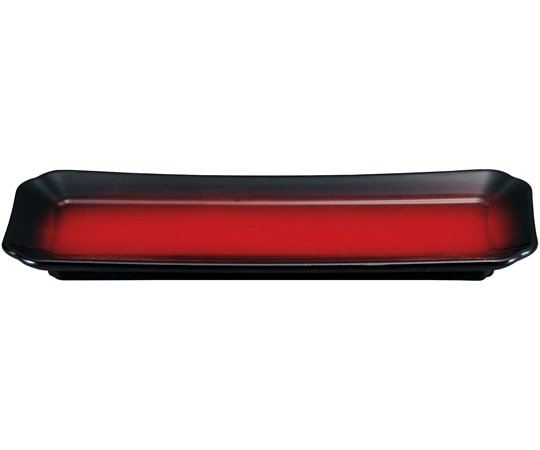 福井クラフト 耐熱8寸 木瓜前菜皿 朱黒ぼかしSH塗 74011930 1個（ご注文単位1個）【直送品】