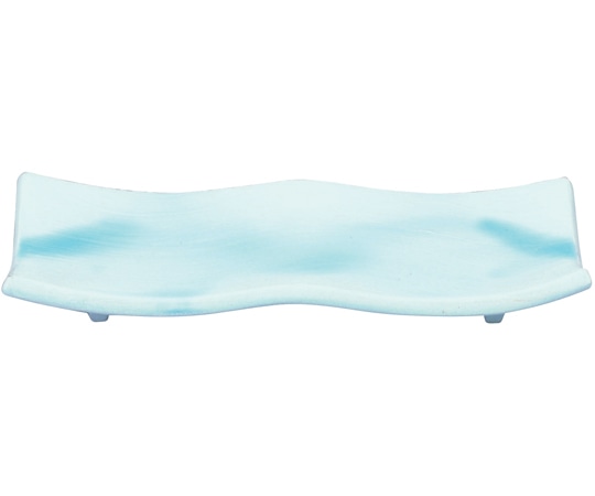 福井クラフト 耐熱8寸 彩曲焼物皿 流刷毛目青磁 51401570 1個（ご注文単位1個）【直送品】