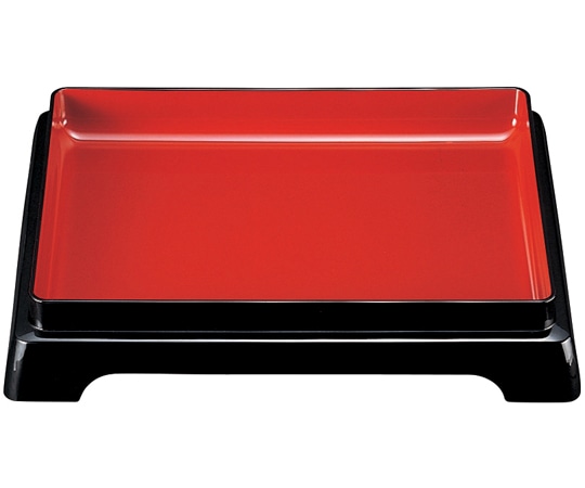 福井クラフト 長手足付番重 黒内朱 51306640 1個（ご注文単位1個）【直送品】