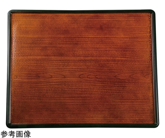 福井クラフト 尺2 万葉長手両面盆 チーク木目普賢塗弱SL/黒 15156880 1個（ご注文単位1個）【直送品】