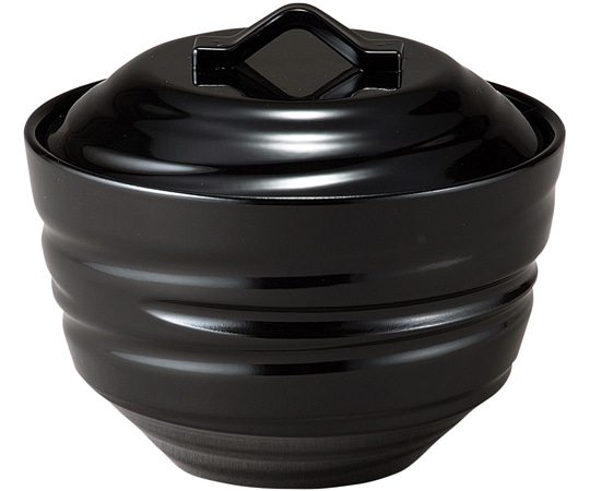 福井クラフト 耐熱鳴門小吸椀(蓋親)黒内黒 30048030 1個（ご注文単位1個）【直送品】