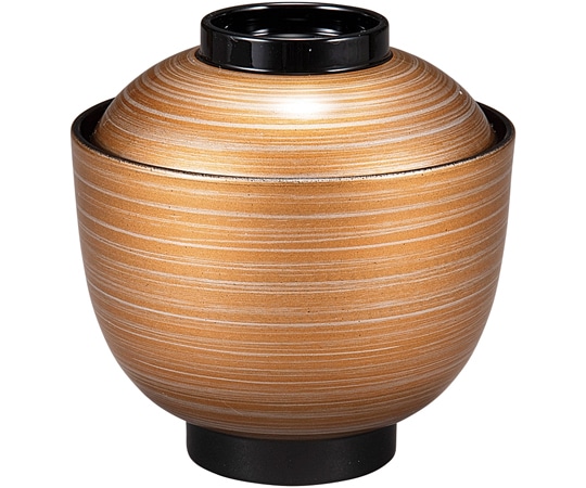 福井クラフト 姫わらべ小吸椀 ゴールドかすみ内黒 30044470 1個（ご注文単位1個）【直送品】