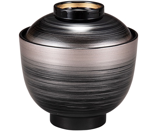 福井クラフト 姫わらべ小吸椀 銀かすみ高台内金/内黒 30044480 1個（ご注文単位1個）【直送品】