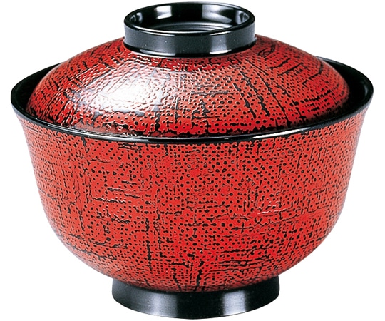 福井クラフト TA3.5羽反布目椀(蓋親)根来内黒 33101580 1個（ご注文単位1個）【直送品】