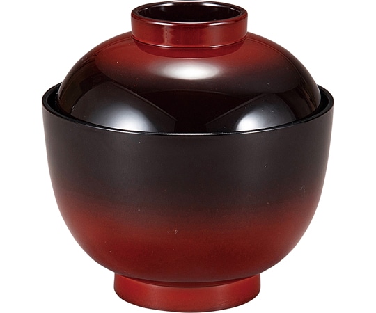 福井クラフト 松庵小吸椀 朱ぼかし内黒 30044490 1個（ご注文単位1個）【直送品】