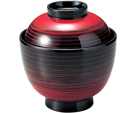 福井クラフト 耐熱一口小吸椀 朱カスミ 内黒 12023826 1個（ご注文単位1個）【直送品】